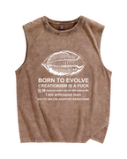 Born to Evolve Vintage Distressed Washed Tank Top