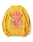 Osaka Sakura Octopus Cotton Sweatshirt