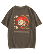 Japanese Octopus Cotton casual T-shirt