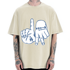 LA  Sign & Baseball Vintage Washed T-shirt