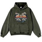 Wave Vintage Washed Thick Cotton Hoodie