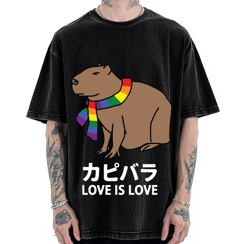 Capybara With Love Vintage Washed T-shirt