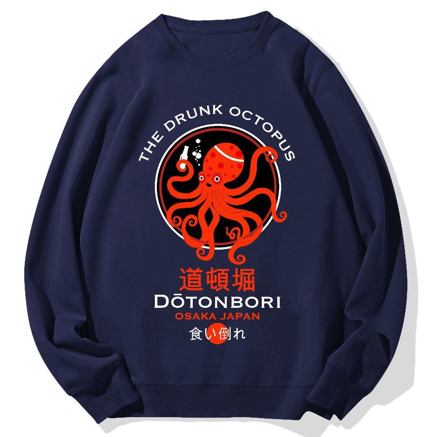 Dotonbiri Octopus Geek Cotton Sweatshirt