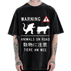 Animal On Road Vintage Washed T-shirt