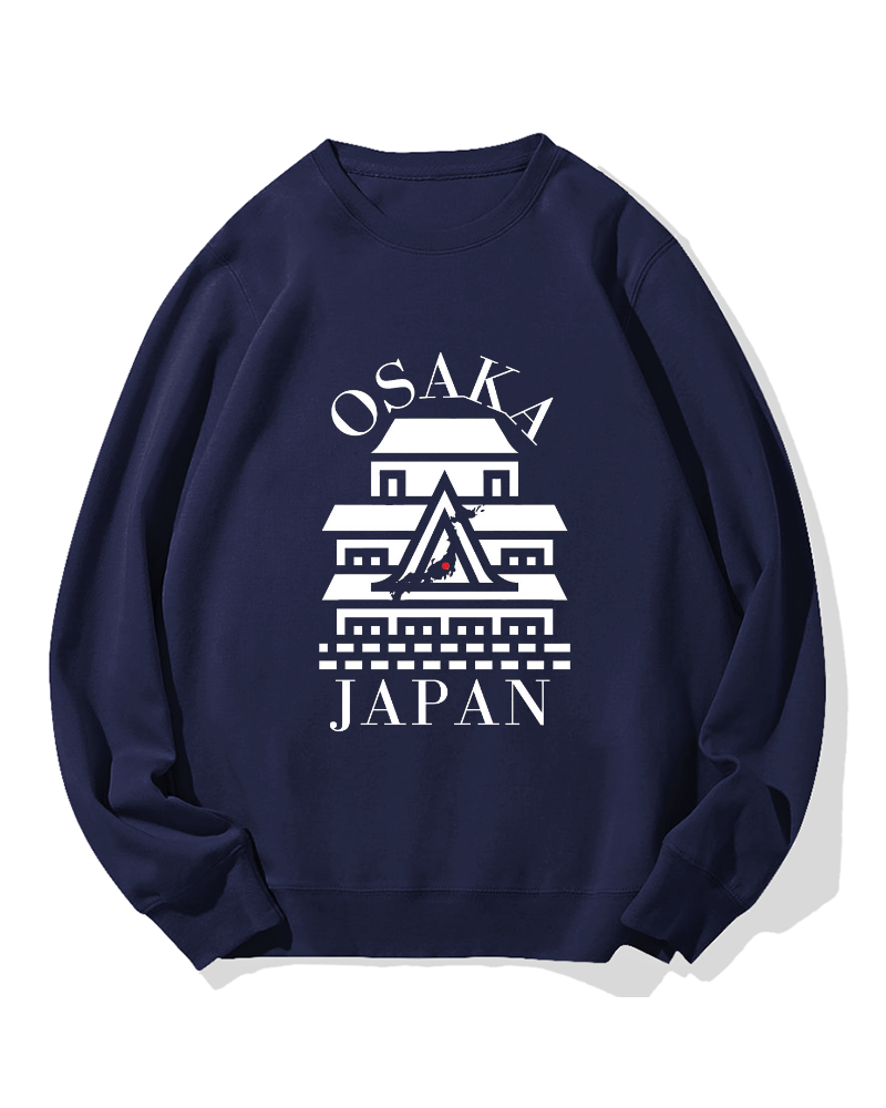 Osaka Castle and Japan Cotton Sweatshirt