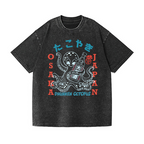Drunken Octopus Vintage Wash Japanese Design T-Shirt