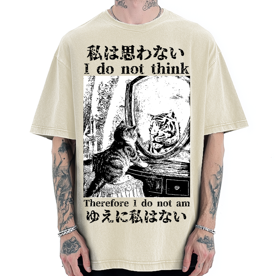 Thinking Kitten Vintage Washed T-shirt