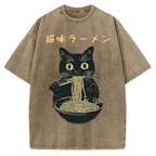 Kitten Ramen Vintage Washed T-shirt