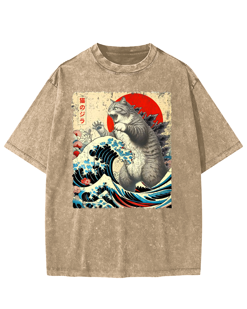 Catzilla Vintage Washed T-shirt