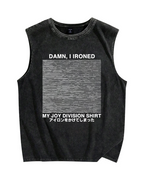 Ironed Music Vintage Distressed Washed Tank Top