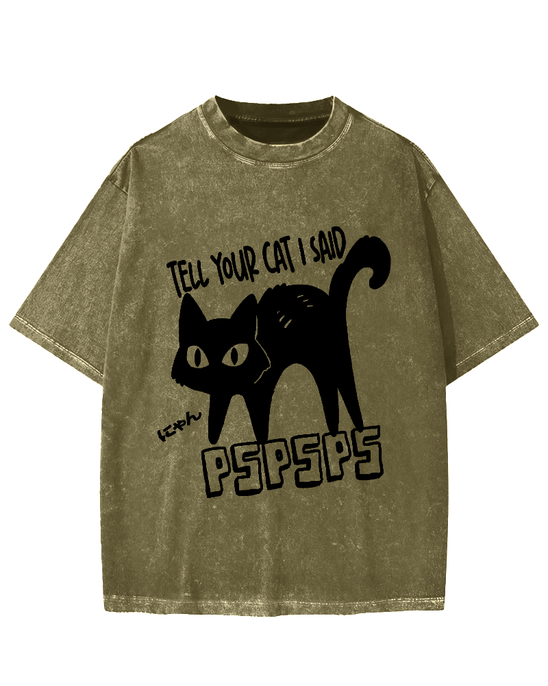 Attract Cats Vintage Washed T-shirt