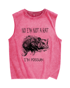 Possum Vintage Distressed Washed Tank Top