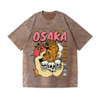 One Night in Osaka Tiger Vintage Wash Japanese Design T-Shirt