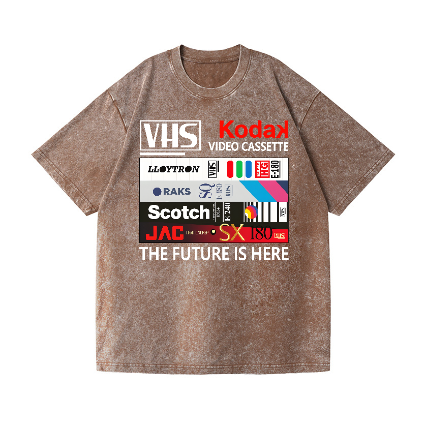 VHS Vintage Wash Japanese Design T-Shirt