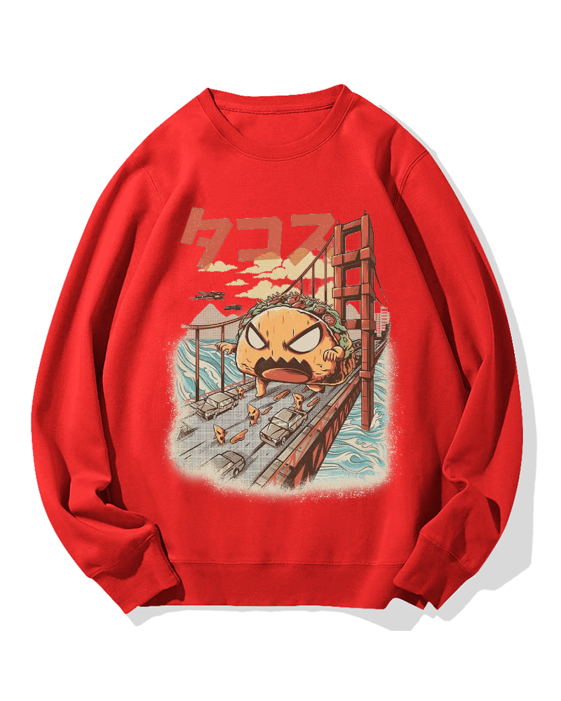 Taco Monster Cotton Sweatshirt