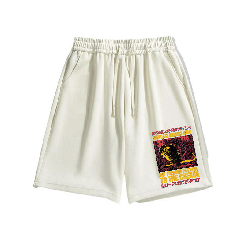 Cheese Mouse Cotton Casual Shorts