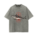 Great Eight Islands of Japan Tuna Fish Vintage Wash Japanese Design T-Shirt