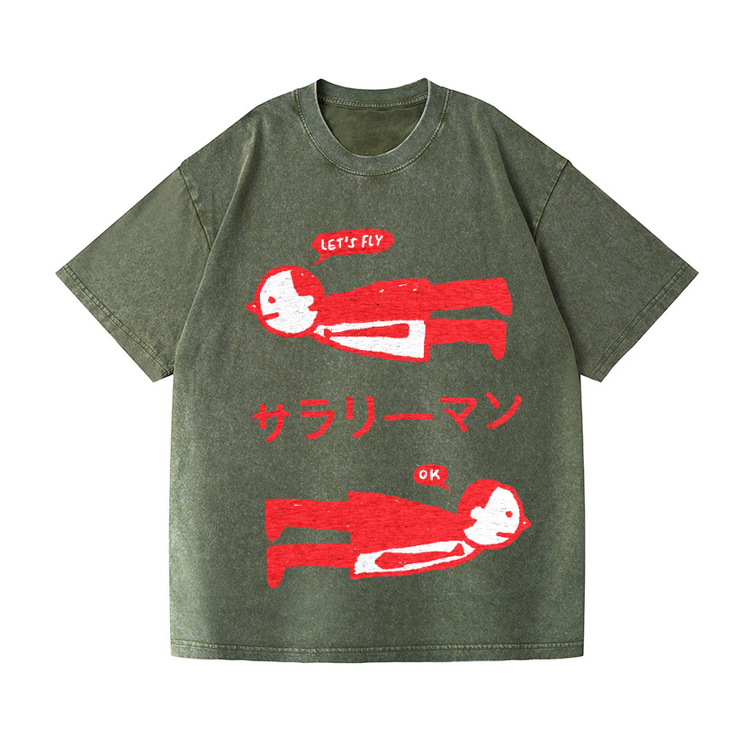 Fly Vintage Wash Japanese Design T-Shirt