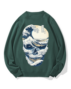 Wave Skeleton Cotton Sweatshirt
