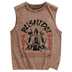 Samurai Japanese Warrior Bushido Vintage Distressed Washed Tank Top