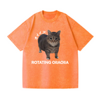 OIIA Cat Vintage Wash Japanese Design T-Shirt