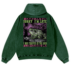 Frog's Void Excuse Vintage Washed Cotton Back Art Hoodie