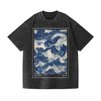 Yasuragi Wave Vintage Wash Japanese Design T-Shirt