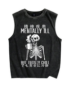 Mentally ill Vintage Distressed Washed Tank Top