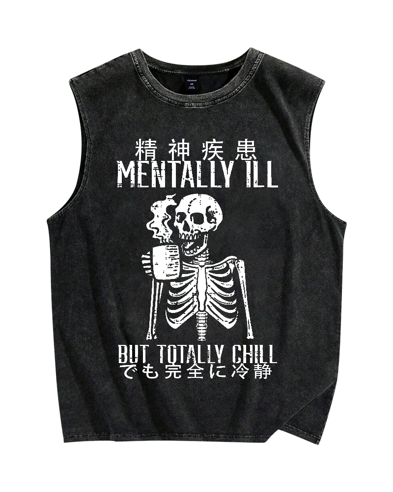 Mentally ill Vintage Distressed Washed Tank Top
