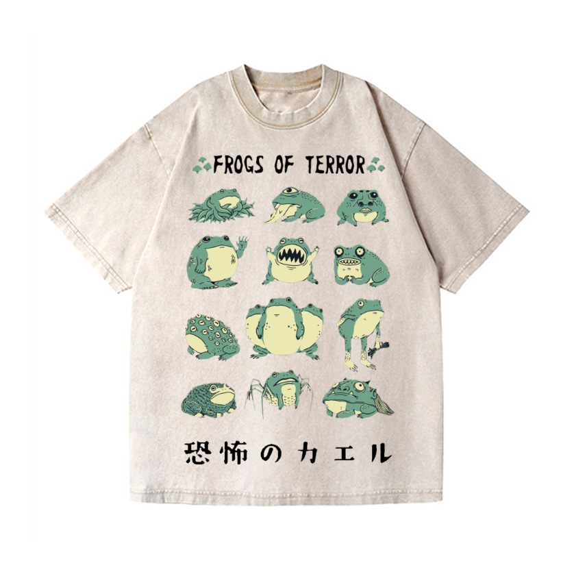 Frog Vintage Wash Japanese Design T-Shirt