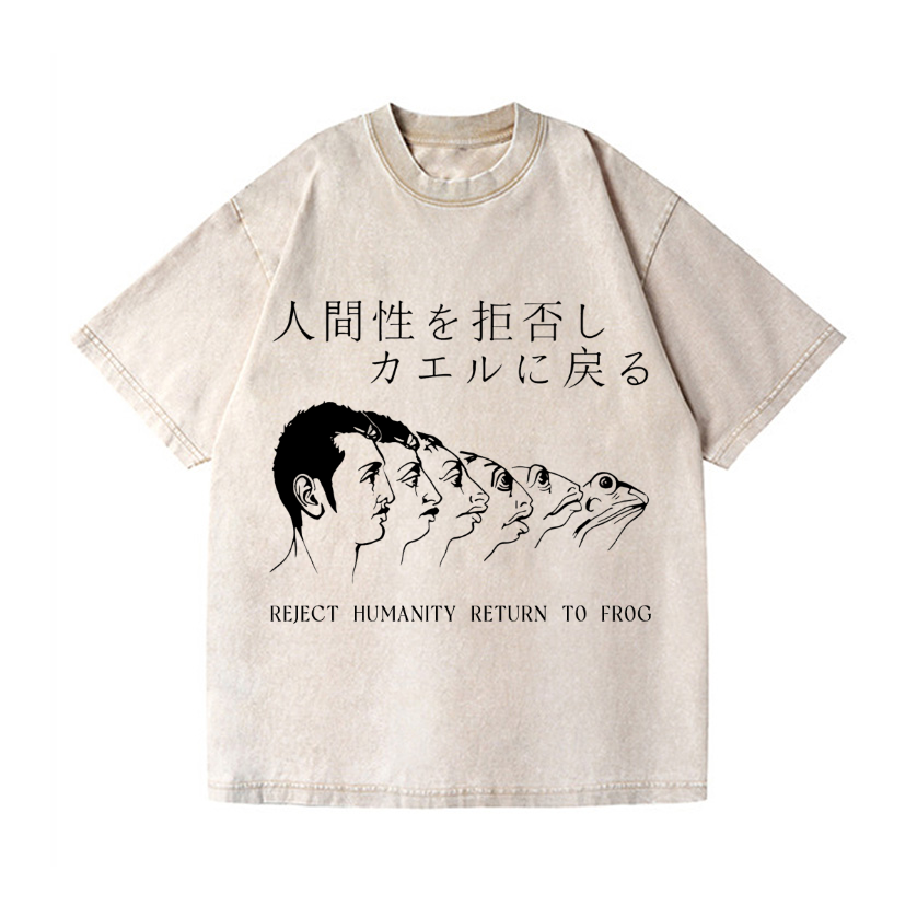 Reject Humanity Return To Frog Vintage Wash Japanese Design T-Shirt