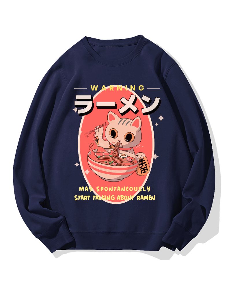 Ramen Cat Cotton Sweatshirt