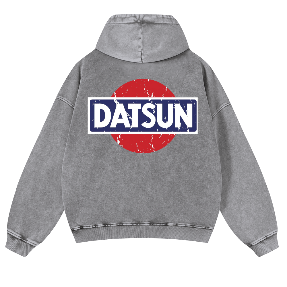 Datsun Vintage Washed Cotton Back Art Hoodie