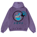 Ramen Vintage Washed Cotton Back Art Hoodie