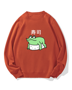 Frog Sushi Cotton Sweatshirt