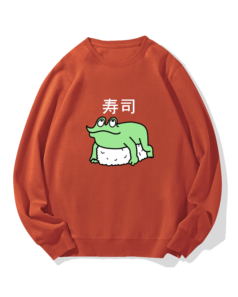 Frog Sushi Cotton Sweatshirt