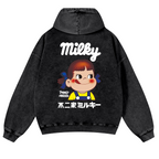 Fujiya Vintage Washed Cotton Back Art Hoodie