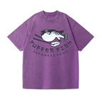 Puffer Fish Vintage Wash Japanese Design T-Shirt