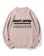 Fruits Zipper Cotton Sweatshirt