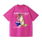 Gecko Vintage Wash Japanese Design T-Shirt