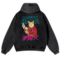 Akita Vintage Washed Cotton Back Art Hoodie