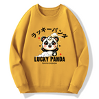 Lucky Panda Cotton Pullover Sweatshirt