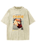 Japanese Eagle Pattern Vintage Distressed T-shirt