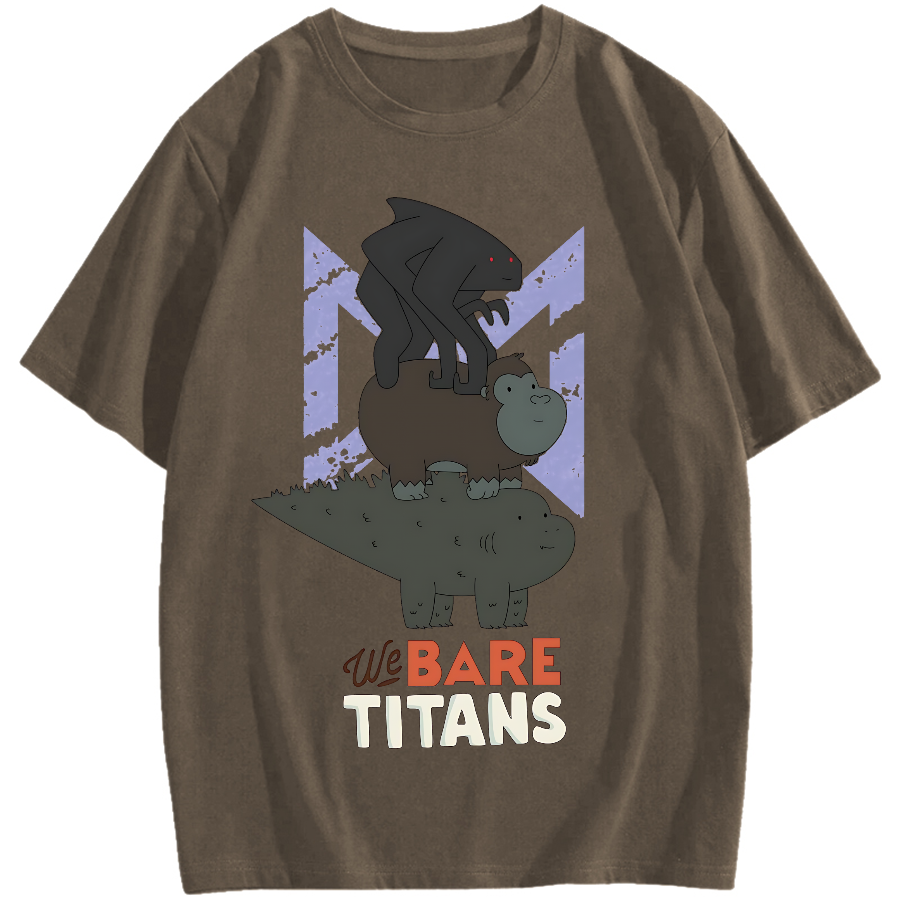 We Bare Titans Cute Monsters Japanese Cotton casual T-shirt
