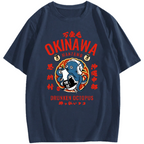 Okinawa Drunken Octopus Cotton casual T-shirt