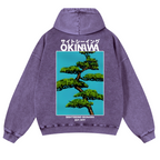 Okinawa Vintage Washed Cotton Back Art Hoodie