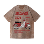 Honda C70 Vintage Wash Japanese Design T-Shirt