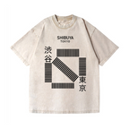Shibuya Tokyo Vintage Wash Japanese Design T-Shirt