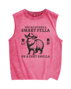 Smart Capybara Vintage Distressed Washed Tank Top