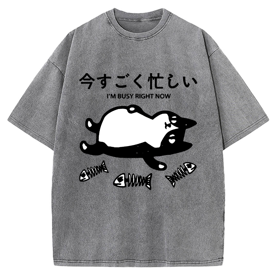I'm Busy Right Now Vintage Washed T-shirt